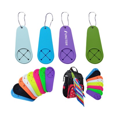 Silicone Scarf Clip Towel Clip for Backpack Accessory With Beaded Chain