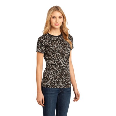 DISCONTINUED District - Ladies Perfect Weight Camo Crew Tee