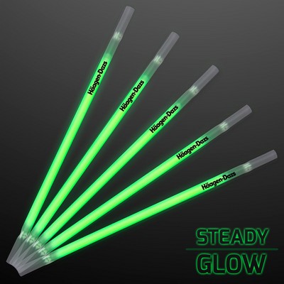 Green Glow Party Straws for Light Drinks - PRINTED