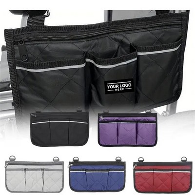 Wheelchair Side Bag with Armrest Storage Pouch for Easy Access