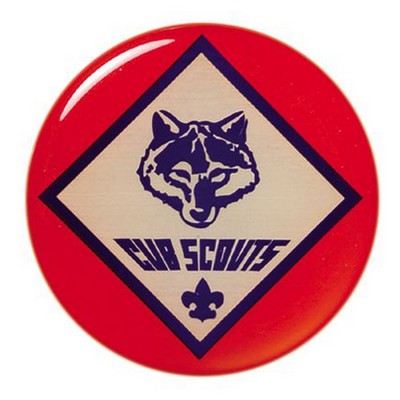 2" Cub Scouts Mylar Medallion with Clear Epoxy Dome