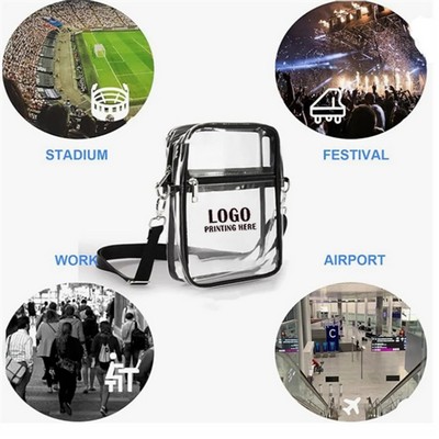 Stadium Approved Clear Crossbody Purse Bag