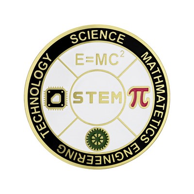 2" Stem Enameled Medallion Insert Disc