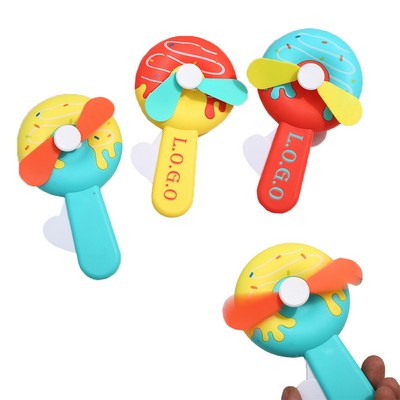 Hand Cranked Donut Cartoon Small Fan