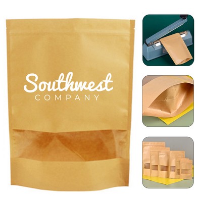 Kraft Zip Paper Pouch w/ Display Window