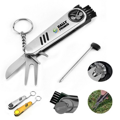 5" 1 Kit Portable Multi-Pocket Golf Knife With Keychain