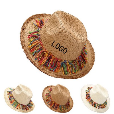 Colorful Tassel Sun Protection Hat