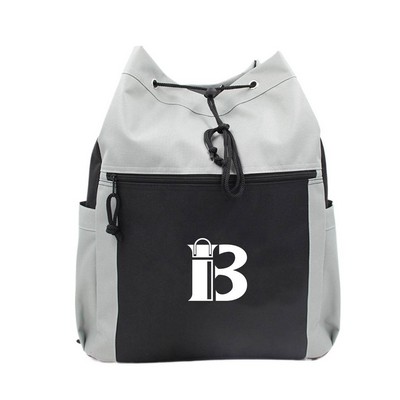 Portable Polyester Drawstring Backpack