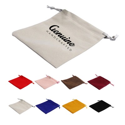 Plush Drawstring Jewelry Bag