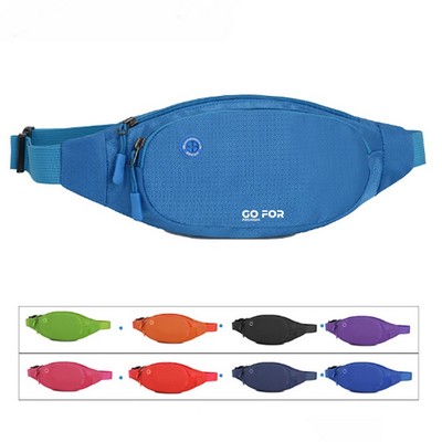 Large Crossbody Fanny Pack with 3-Zipper Pockets
