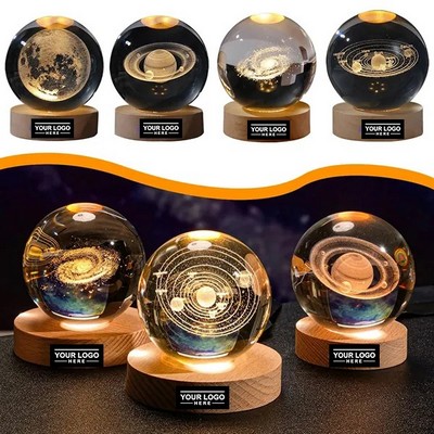 3D Laser Engraved Crystal Ball