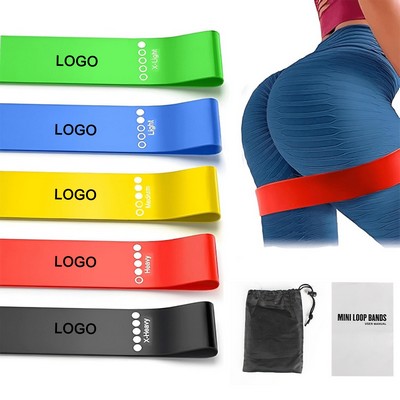 5-piece Set of Sports Yoga Latex Resistance Band Pilates Strength Training Band
