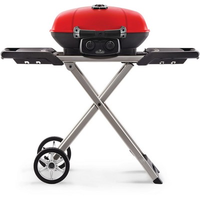 Napoleon TravelQ 285X With Scissor Cart & Griddle Red