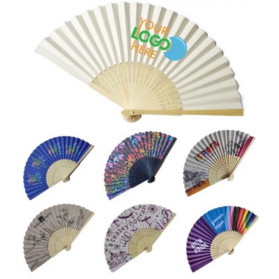 Folding Bamboo Paper Hand Fan