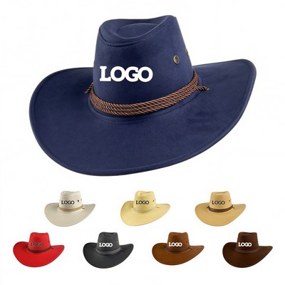 Felt Wide Brim Suede Cowboy Hat