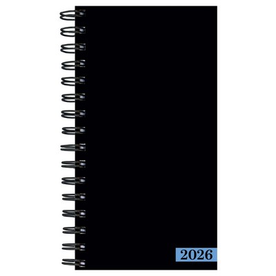 2026 Black Small Weekly Monthly Planner