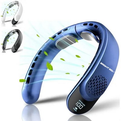 Rechargeable Neck Fan with LED Display