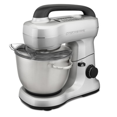 Hamilton Beach Stand Mixer w/4 Quart Stainless Steel Bowl, 7 Speeds, 300 Watt Motor - Silver