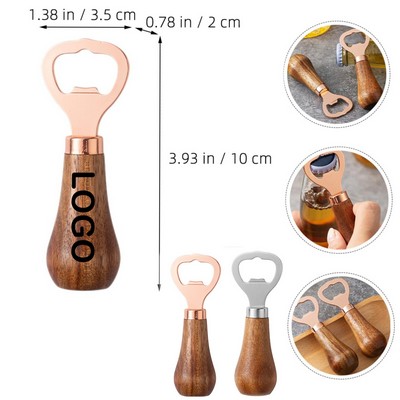 Vertical Wooden Handle Bottle Opener
