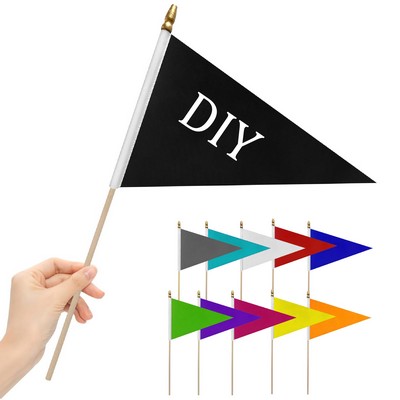 DIY Solid Color Blank Pennant Flags