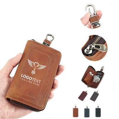 Cowhide Key And Headphone Storage Bag