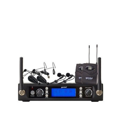 Gemini Uhf Dual Wireless Headset/Lavalier Microphone System