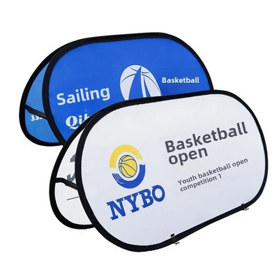 Portable A-Frame Pop-up Horizontal Banner Display Stand