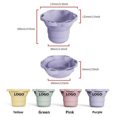 Makeup brush cleaning cup