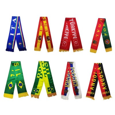 Satin Scarf with Tassel