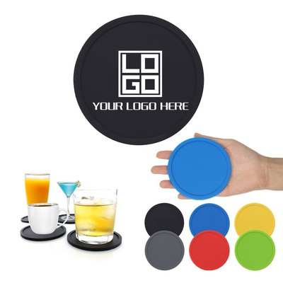 Custom Round Silicone Drink Coaster