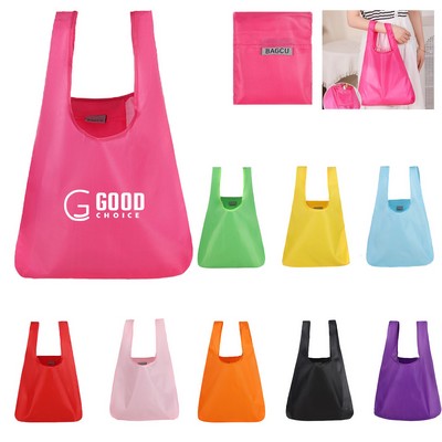 Foldable Shopping Tote Bag W/Inner Pouch
