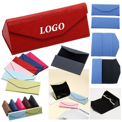 Magnetic-Closure Triangular Eyewear Case with Foldable Design