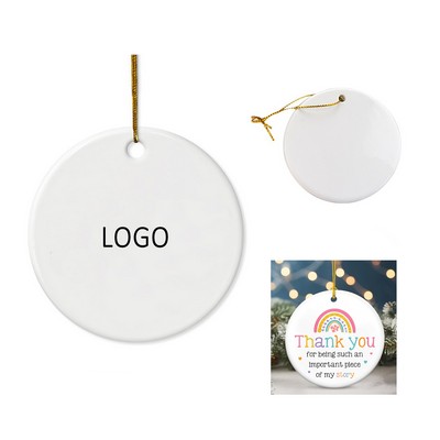 Round Ceramic Christmas Ornament