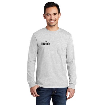 Port & Company® Long Sleeve Essential Pocket Tee