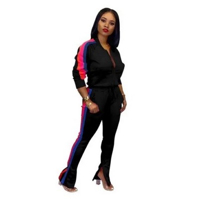 Custom Striped Womens Tracksuits