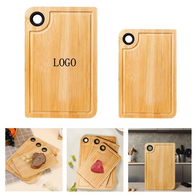 11" × 7" Bamboo Cutting Board w/ Hanging Hole