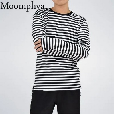 Men's Long Sleeve Striped Hip Hop T-Shirt