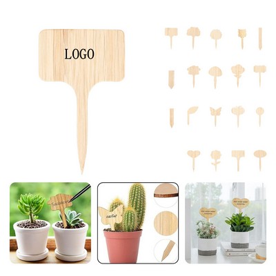 Eco-Friendly Bamboo Garden Markers in Assorted Shapes