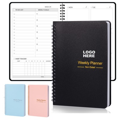 Custom Agenda Book Organizer Notebook 52-Week Weekly Planner & Daily Journal