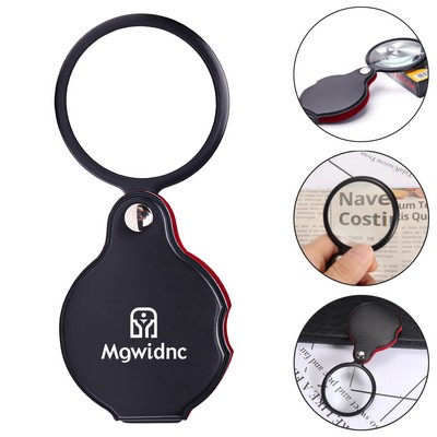 Folding Leather Case Magnifier - Compact