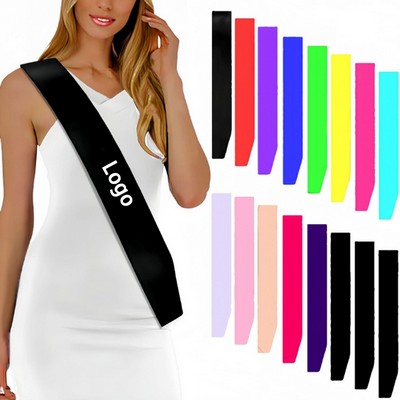 Custom Plain Satin Sashes
