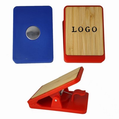 Bamboo-Accent Magnetic Clip