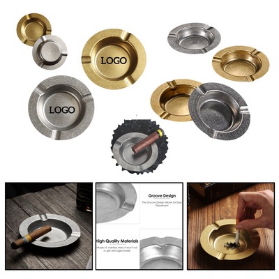 Vintage-Style Stainless Steel Cigar Ashtray