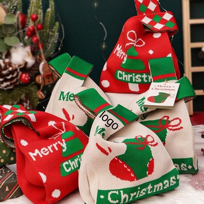 Christmas Knitted Apple Candy Gift Bag