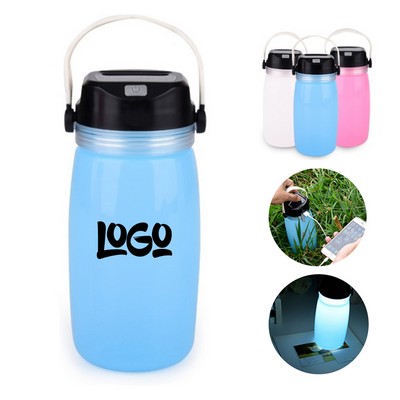 25oz Outdoor Collapsible Solar LED Glow Water Bottle