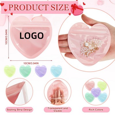 Heart-shaped Transparent Resealable Cute Bags