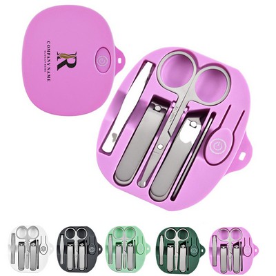 Stainless Steel Manicure Set w/Case