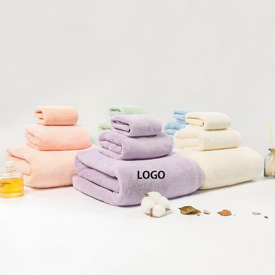 High-Density Coral Fleece Bath Towel