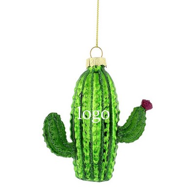 Sparkling Cactus Ornament