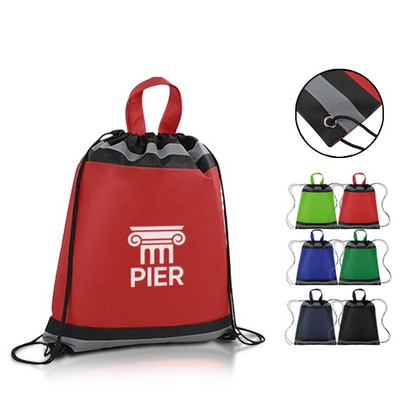 High Visibility Non-Woven Safety Cinch Bag